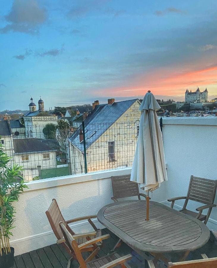 La Terrasse Saumuroise - Vue Chateau & Loire 外观 照片